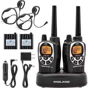 Midland GXT1000VP4 GMRS Two-Way Radio 2 Handsets w/Headsets 36 Mile Range NEW